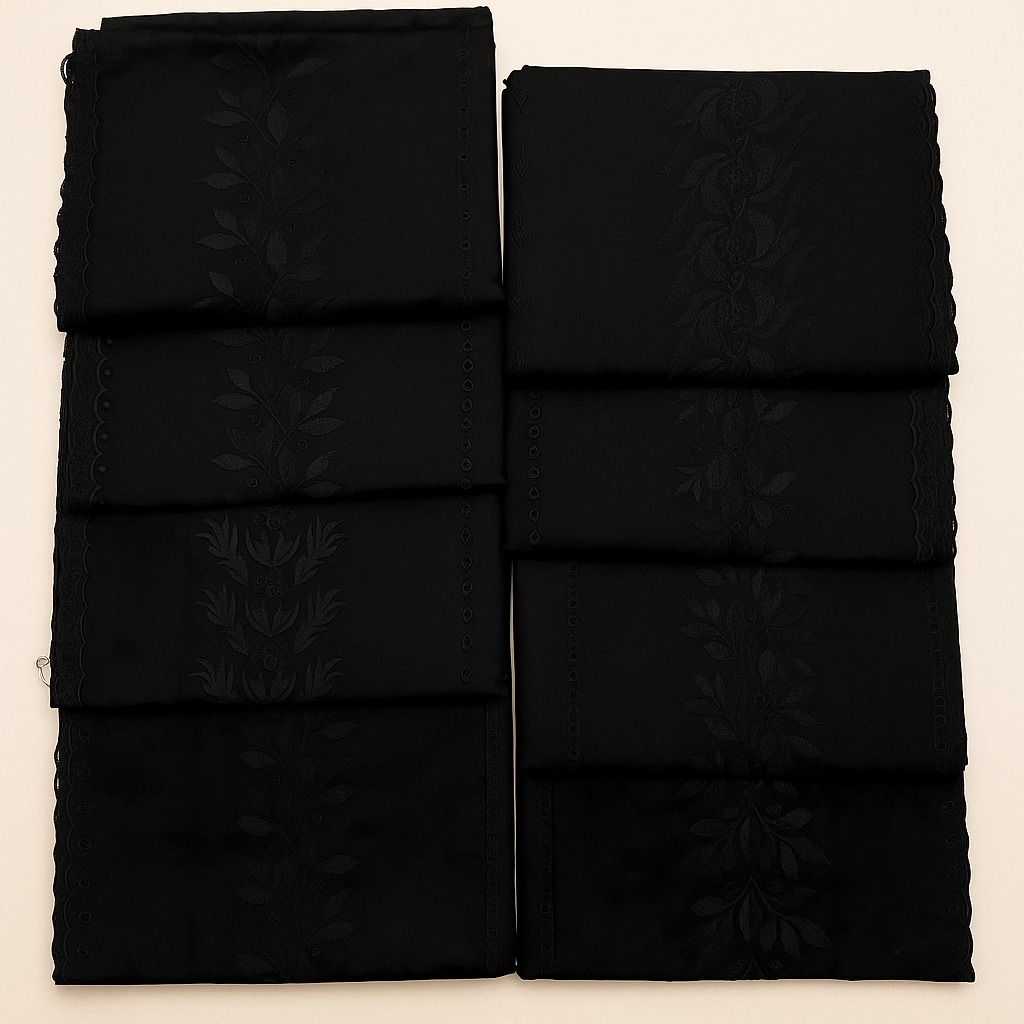 Elegant Black Lawn Shawl for Women – Modest, Breathable, Perfect for Casual Wear - Image 2