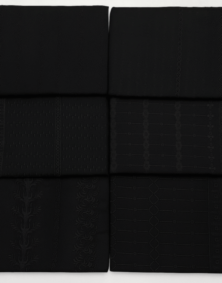Elegant Black Bareeze Lawn Shawl for Women – Modest, Breathable, Perfect for Casual Wear